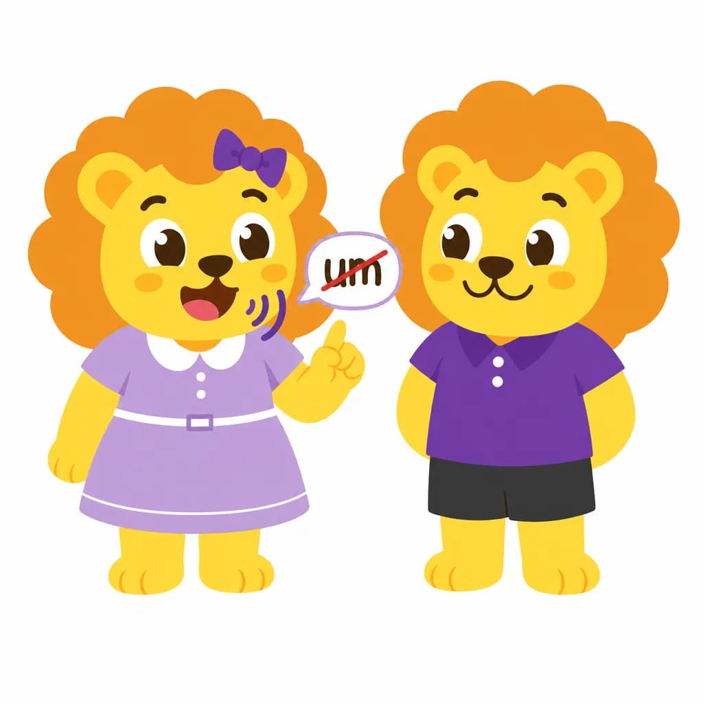 Two chibi Leos having a conversation without filler words