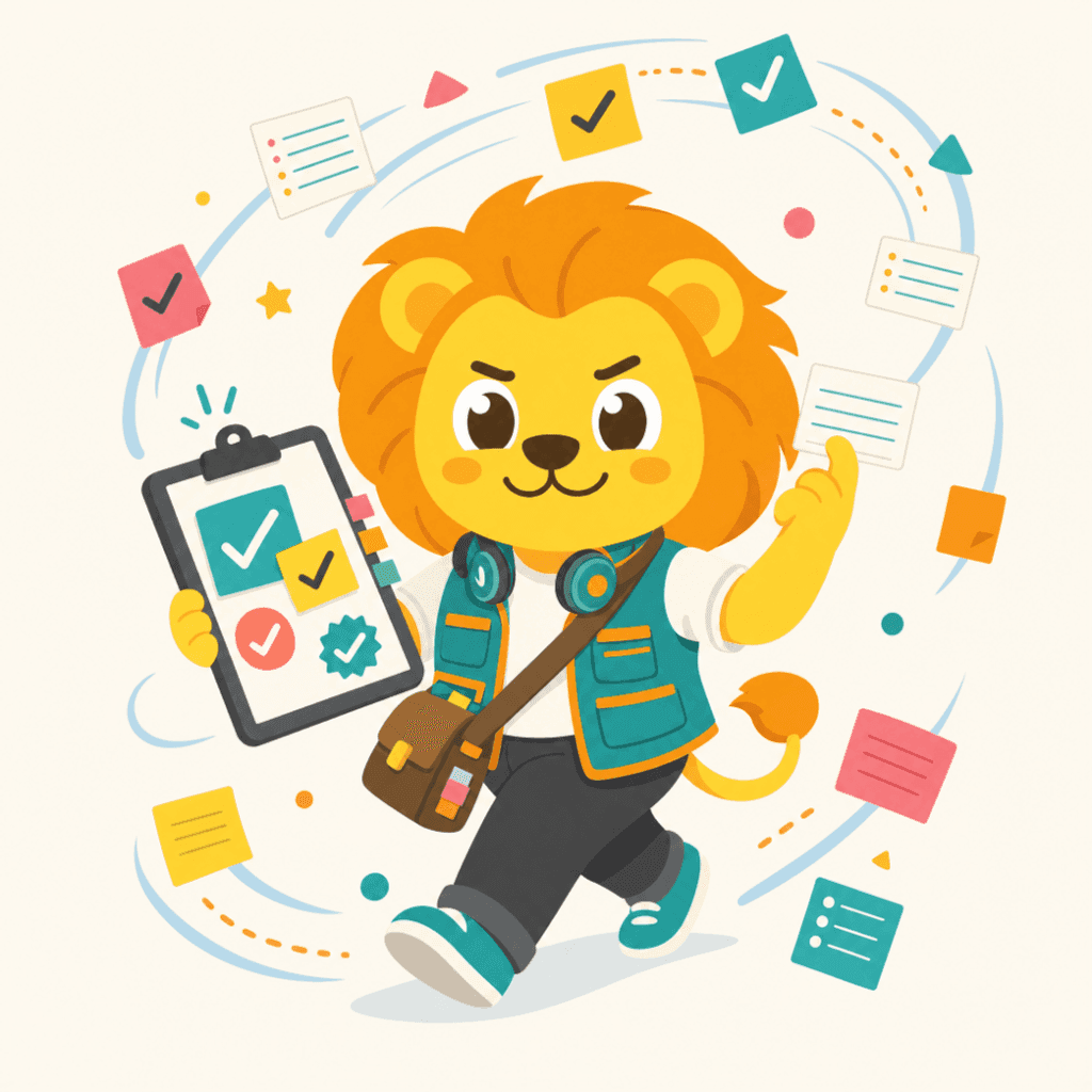 The Detail Sprinter voice personality illustration: Every useful detail, delivered like the clock is chasing you.