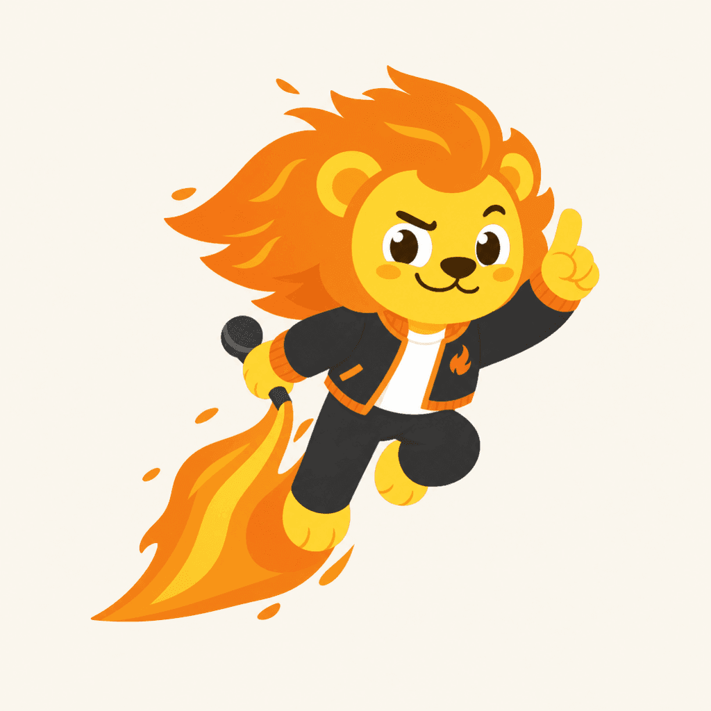 The Hot Take Meteor voice personality illustration: Instant instincts, dramatic entrance, fast orbit.