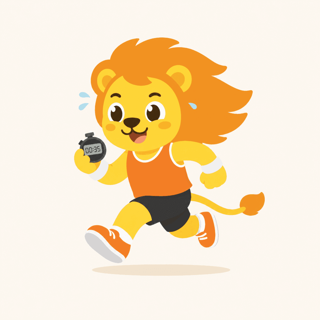 The Speedrunner voice personality illustration: Smart brain, fast delivery, tiny braking system.